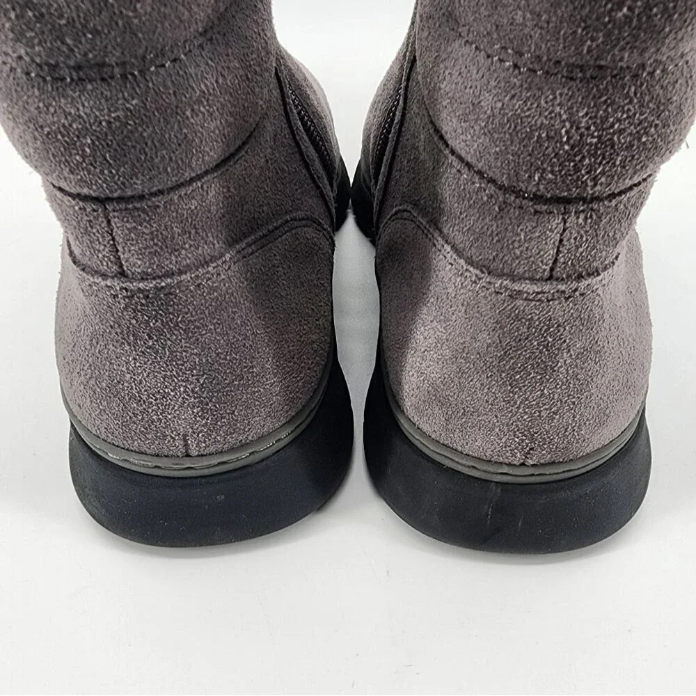 Vionic Arya Grey Nubuck Leather‎ Ankle Boots Size 8